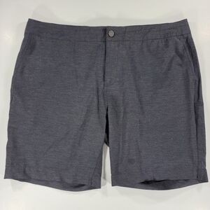 Faherty All Day Shorts Drawstring Men’s 40 Gray Stretch 9" Performance Hybrid